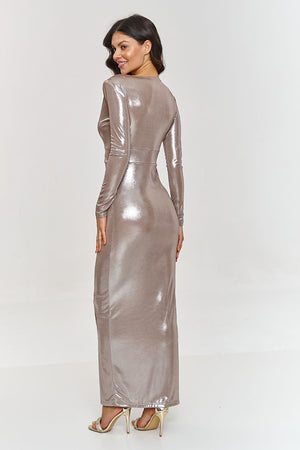 Long dress model 209578 Makadamia