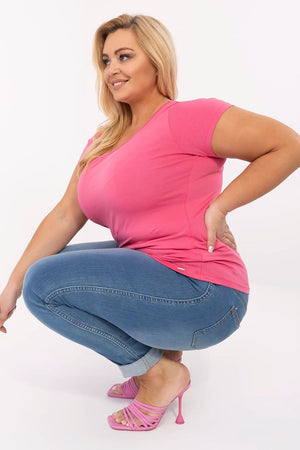 Plus size T-shirt model 211768 Relevance
