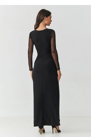 Long dress model 218110 Makadamia