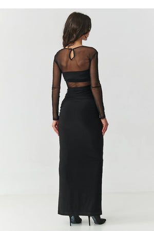 Long dress model 218306 Makadamia