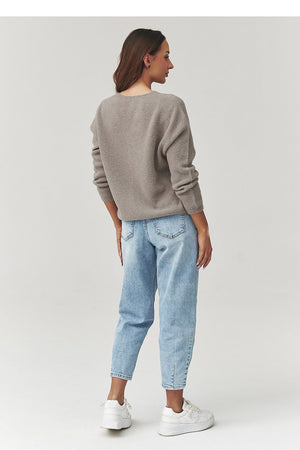 Cardigan model 223257 Makadamia
