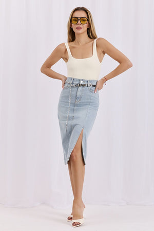 ~Spódnica jeansowa model 228031 Factory Price