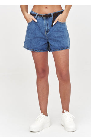 Denim shorts model 228292 Makadamia