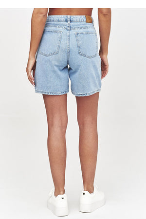 Denim shorts model 228315 Makadamia