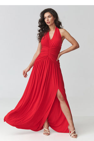 Long dress model 228321 Makadamia