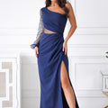  Long dress model 202384 Bicotone 