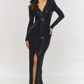  Long dress model 209577 Makadamia 