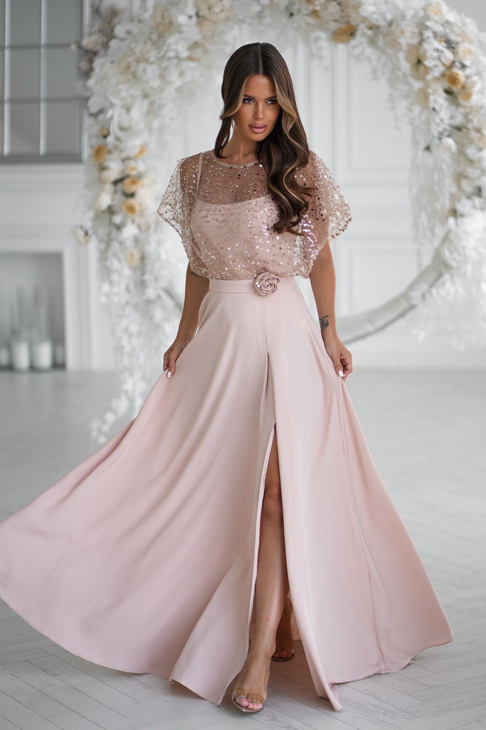  Long dress model 219689 Bicotone 
