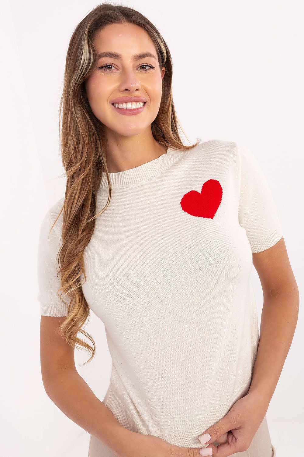  Short sleeve sweater model 219972 Factory Price 