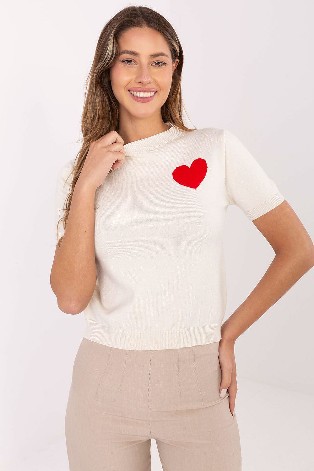  Short sleeve sweater model 219972 Factory Price 