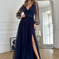  Long dress model 220098 Bicotone 
