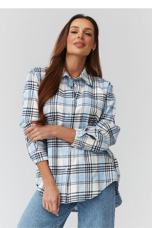  Long sleeve shirt model 224089 Makadamia 